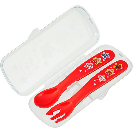 【2個セット】 レック アンパンマン ケース付き抗菌スプーン&フォーク レッド お弁当 箸 フォーク スプーン おでかけ 保育園(代引不可)
