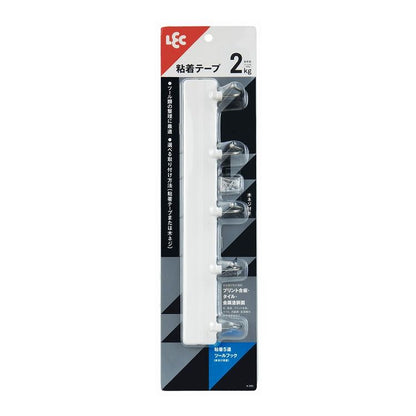 【2個セット】 レック 粘着 5連ツールフック(木ネジ付き) H-283 フック 粘着(代引不可)