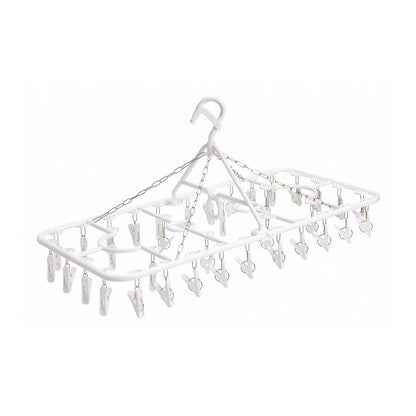 ニッコー ワンタッチ 角ハンガー 強力ピンチ 36個付 物干し台 ピンチハンガー ホワイト(代引不可)