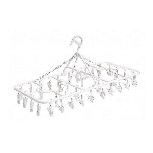 ニッコー ワンタッチ 角ハンガー 強力ピンチ 36個付 物干し台 ピンチハンガー ホワイト(代引不可)