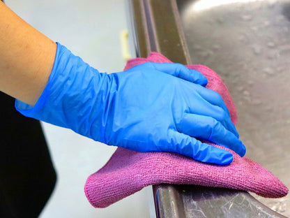 大和物産 ニトリル手袋 L ブルー (100枚入) 使い捨て 手袋(代引不可)