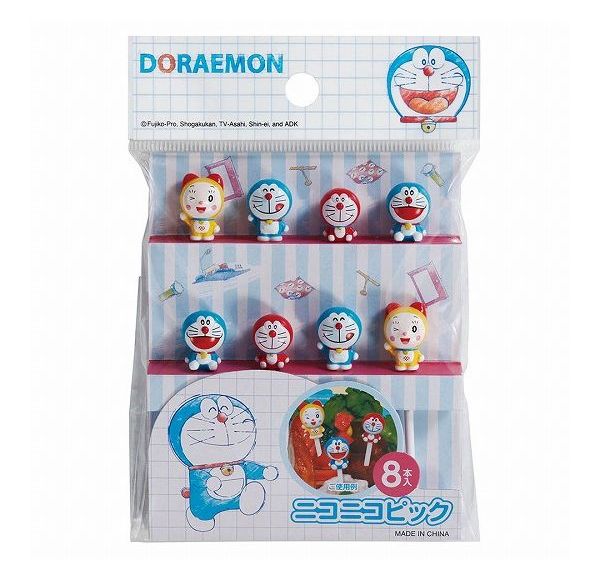 【3個セット】 トルネ ドラえもん ニコニコピック 8本入 DM-1 飾り串 お弁当ピック(代引不可)