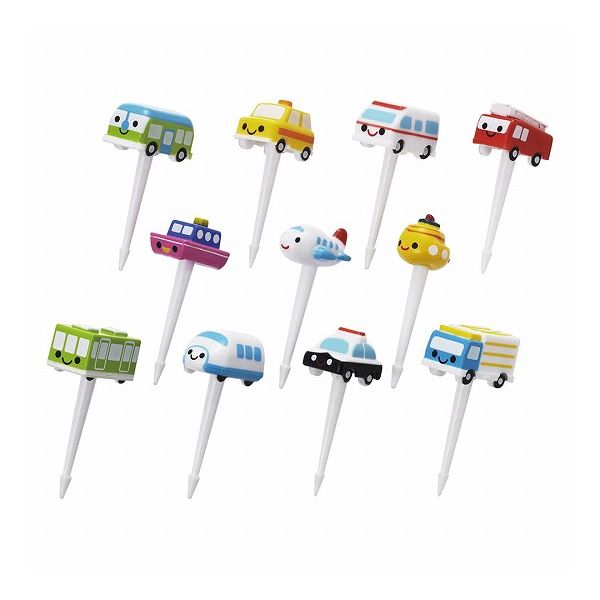 【3個セット】 トルネ はたらくのりもの ピック 11本入 P-3552 お弁当ピック(代引不可)