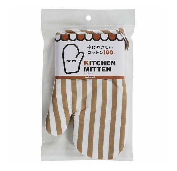【3個セット】 トルネ キッチン ミトン ストライプ MTN-101 鍋つかみ(代引不可)