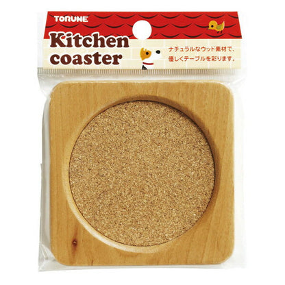 【3個セット】 トルネ ウッド コースター コルク角 1個入 COS-50 木製 茶托(代引不可)