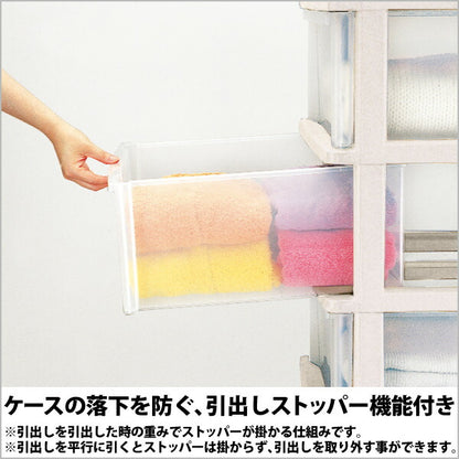 天馬 衣装ケース 3段 クローゼット ワイド540 チェスト タンス 収納 ケース(代引不可)