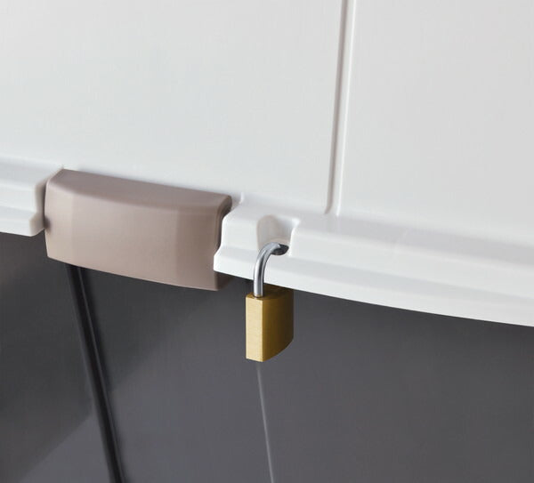 天馬 大きく開くコンテナー 95L チャコールグレー 屋外 収納ボックス ベランダ ストッカー(代引不可)