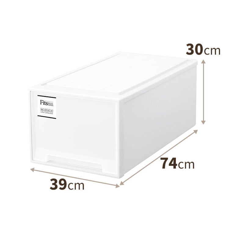 天馬 Fits フィッツケース モノ ディープ ホワイト(W) 幅39×奥行74×高さ30cm(代引不可)