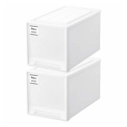 2個セット 天馬 Fits フィッツケース モノ クローゼット L-30 ホワイト 幅30cm 奥行53cm 高さ30cm(代引不可)