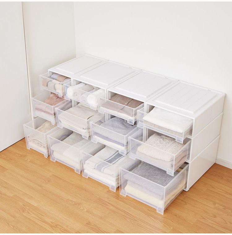 【6個セット】 【2025年新作】 天馬 収納ケース Fits フィッツケース 45-22 WC(ホワイトクリア)