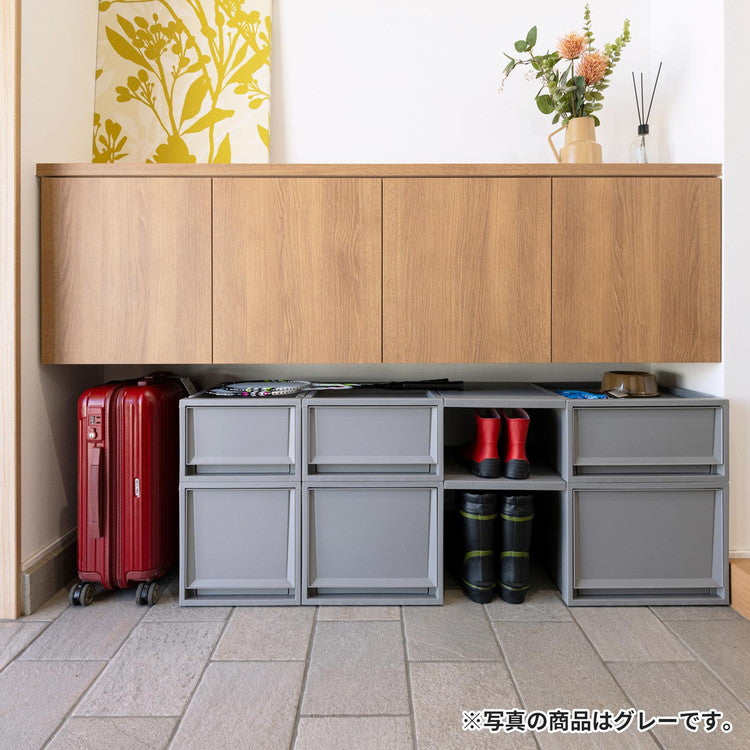 【6個セット】 天馬 Fits フィッツケース 幅40×奥行40×高さ20cm グレー FC40-4020 天馬「フィッツケース」の奥行40cmのサイズ!(代引不可)