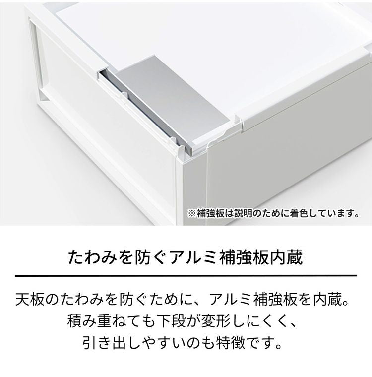 【2025年新作】 天馬 収納ケース Fits フィッツケース マルチ 40-35S 幅35.0×奥行40.0×高さ20.0cm ホワイトクリア