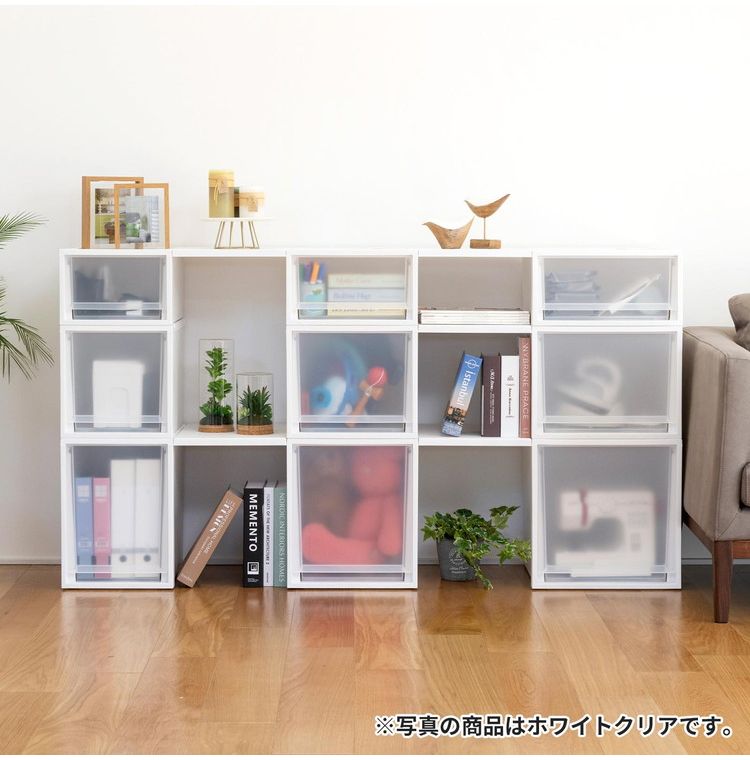 【4個セット】 【2025年新作】 天馬 収納ケース Fits フィッツケース マルチ 40-40M WC(ホワイトクリア)