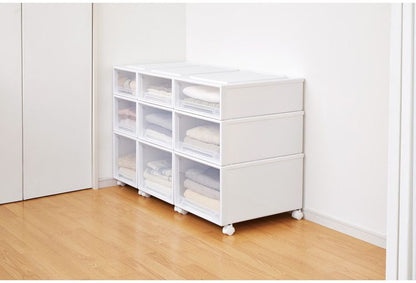 【2025年新作】 天馬 収納ケース Fits フィッツケース 53-30S WC 幅30.0×奥行53.0×高さ18.0cm ホワイトクリア