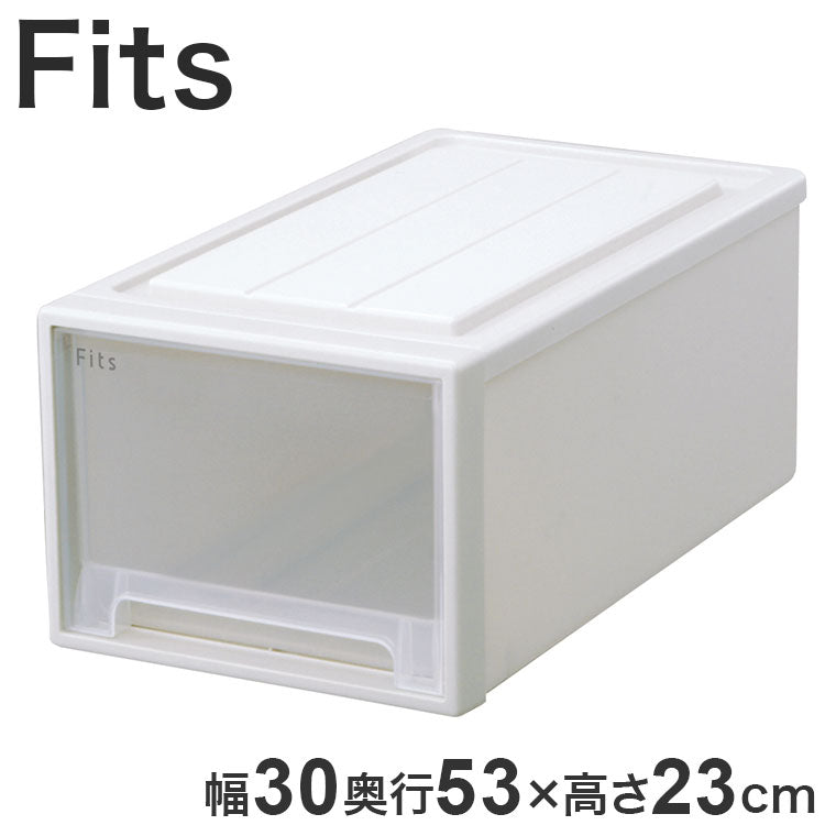 【2025年新作】 天馬 収納ケース Fits フィッツケース 53-30M WC 幅30.0×奥行53.0×高さ23.0cm ホワイトクリア