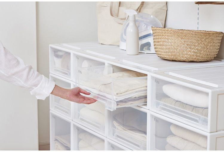 【2025年新作】 天馬 収納ケース Fits フィッツケース 74-39XL WC(ホワイトクリア)