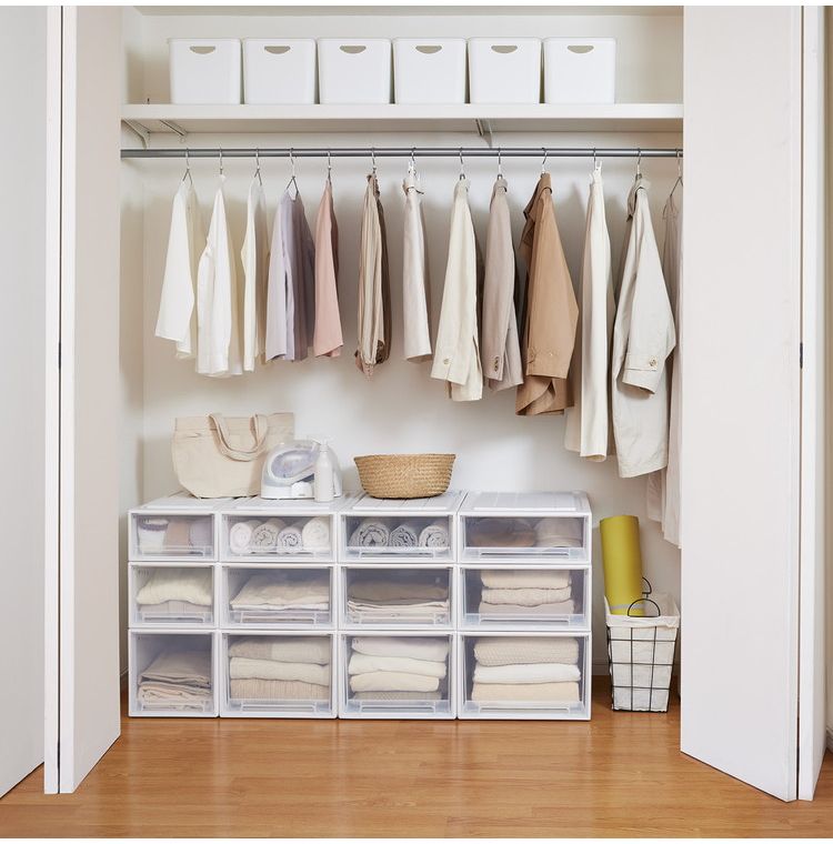 【2025年新作】 天馬 収納ケース Fits フィッツケース 74-44L WC(ホワイトクリア)