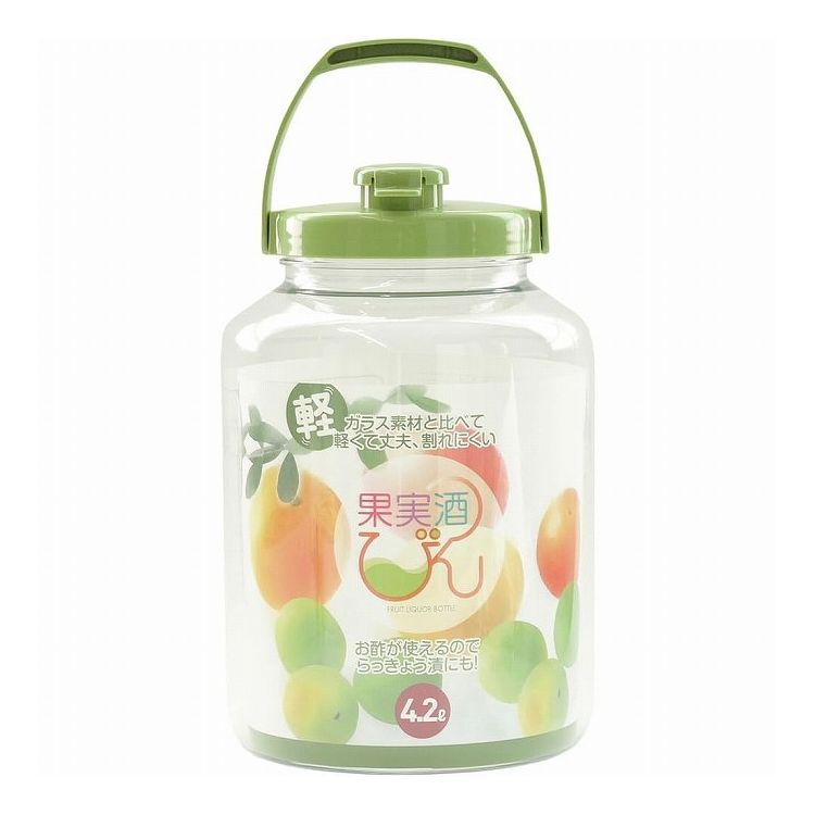タケヤ化学工業 果実酒びん R型 4.2L みどり(代引不可)