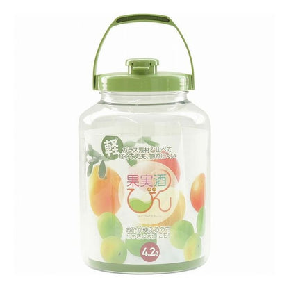 タケヤ化学工業 果実酒びん R型 4.2L みどり(代引不可)