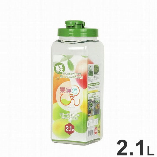 タケヤ化学工業 果実酒びん S型 スリム 2.1L みどり(代引不可)