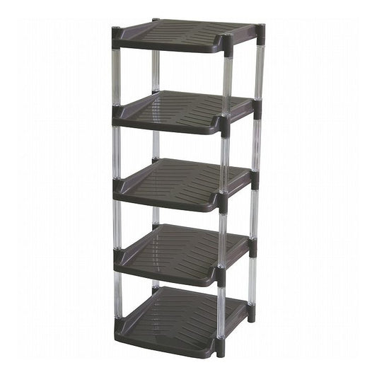 平和工業 クリスタルシューズラック 5段 ブラウン(代引不可)