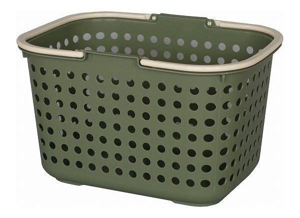 【3個セット】平和工業 ドットバスケット 浅型 カーキ