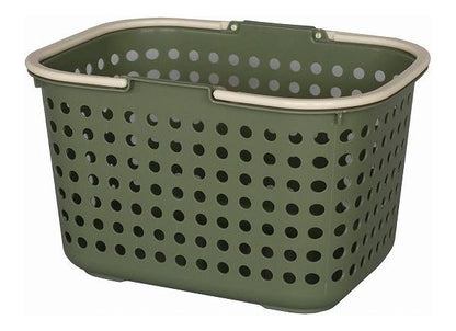 【3個セット】平和工業 ドットバスケット 浅型 カーキ