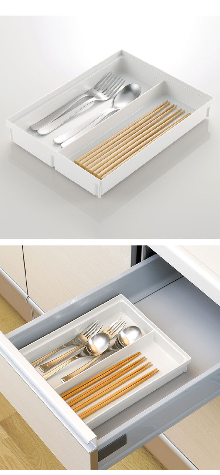 【2個セット】 トトノ(totono) 引き出し用 カトラリーポケットR ワイドカトラリー 約 幅28×奥行21×高さ4.4(cm) トレー カトラリー収納 キッチン 収納 キッチン収納 キッチン収納ケース(代引不可)