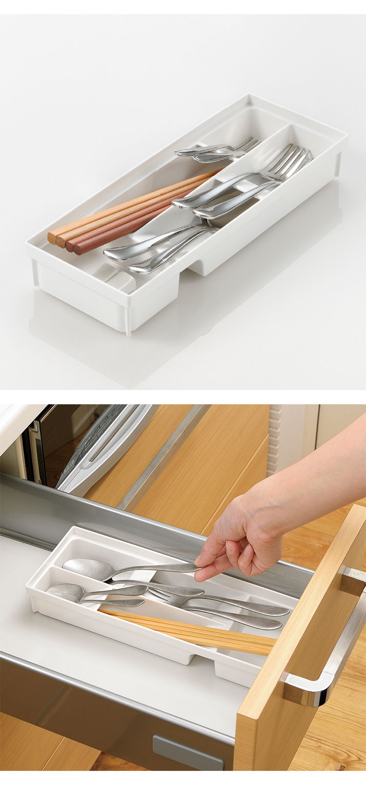 【2個セット】 トトノ(totono) カトラリースタンドR レギュラー 引き出し用 幅28×奥行10.5×高さ4.4(cm カトラリートレー カトラリー収納 キッチン 収納 キッチン収納(代引不可)
