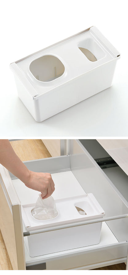 レジ袋ホルダー トトノ 引き出し用 レジ袋収納ボックスR ( レジ袋ケース ゴミ袋ケース レジ袋収納ケース レジ袋ストッカー ポリ袋ストッカー ポリ袋ホルダー ビニール袋 ごみ袋ホルダー(代引不可)