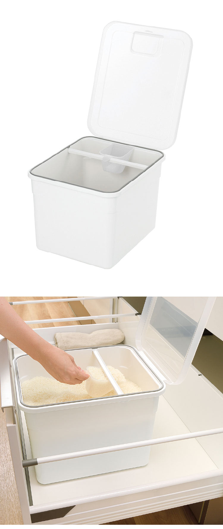 【2024年 新発売】米びつ 10kg トトノ 引き出し用 米びつR ( 抗菌 計量カップ付き 無洗米兼用 米櫃 こめびつ ライスストッカー シンク下米びつ システムキッチン キッチン 収納 米 保管(代引不可)