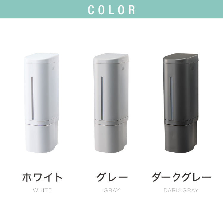 リッチェル ホバー 下から出るマグネットディスペンサー 選べる3本セット ホワイト ダークグレー グレー マグネット ディスペンサー ソープディスペンサー シャンプー