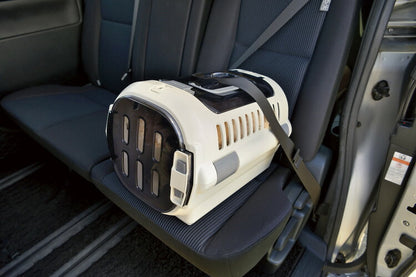 リッチェル キャンピングキャリー ファイン ダブルドア(S) アイボリー ペット キャリー ハード ドライブ 体重8キロ以下 2ドア(代引不可)