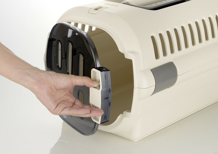 リッチェル キャンピングキャリー ファイン ダブルドア(S) アイボリー ペット キャリー ハード ドライブ 体重8キロ以下 2ドア(代引不可)