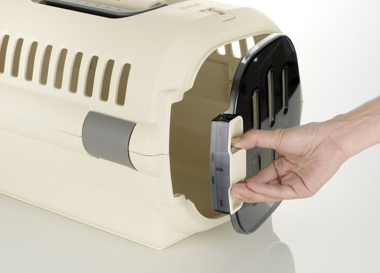 リッチェル キャンピングキャリー ファイン ダブルドア(S) アイボリー ペット キャリー ハード ドライブ 体重8キロ以下 2ドア(代引不可)