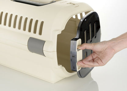 リッチェル キャンピングキャリー ファイン ダブルドア(S) アイボリー ペット キャリー ハード ドライブ 体重8キロ以下 2ドア(代引不可)