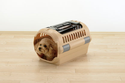 リッチェル キャンピングキャリー ファイン ダブルドア(S) ブラウン ペット キャリー ハード ドライブ 体重8キロ以下 2ドア(代引不可)