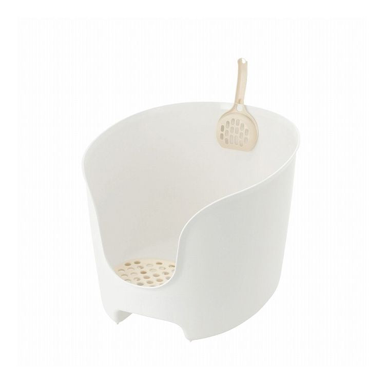 リッチェル ラプレ 壁高ネコトイレ ホワイト(代引不可)