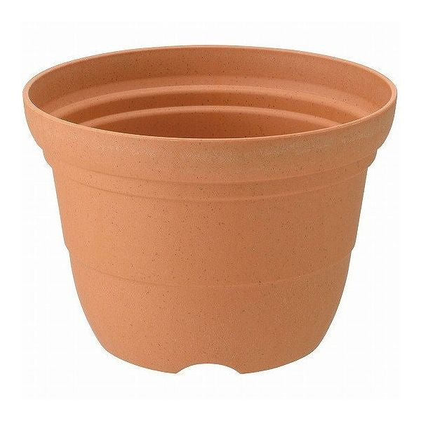 【3個セット】リッチェル ひよっこ ポット 6号 ブラウン 鉢 植木鉢 ポット プランター 丸 浅型 園芸鉢 観葉植物(代引不可)