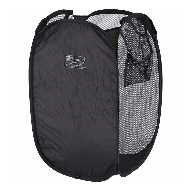 【2個セット】 不二貿易 LB ポップアップランドリー スクエア / 35L ブラック 29262 バスケット ボックス メッシュ 簡易 コンパクト(代引不可)