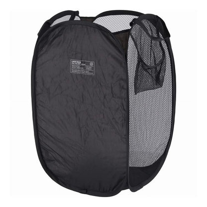 【2個セット】 不二貿易 LB ポップアップランドリー スクエア / 35L ブラック 29262 バスケット ボックス メッシュ 簡易 コンパクト(代引不可)