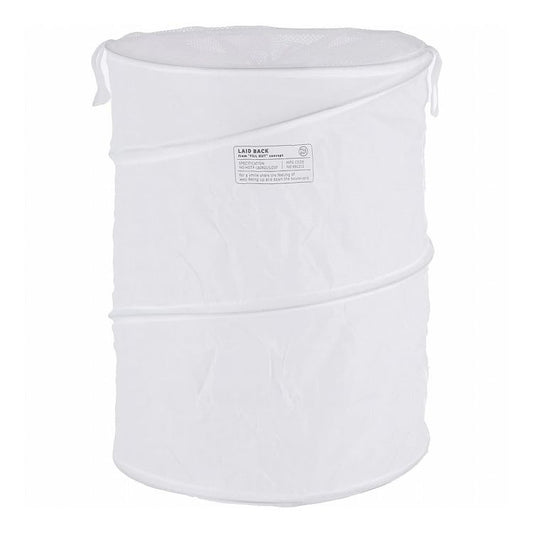 【2個セット】 不二貿易 LB ポップアップランドリー ラウンド / 40L ホワイト 29263 バスケット ボックス メッシュ 簡易 コンパクト(代引不可)