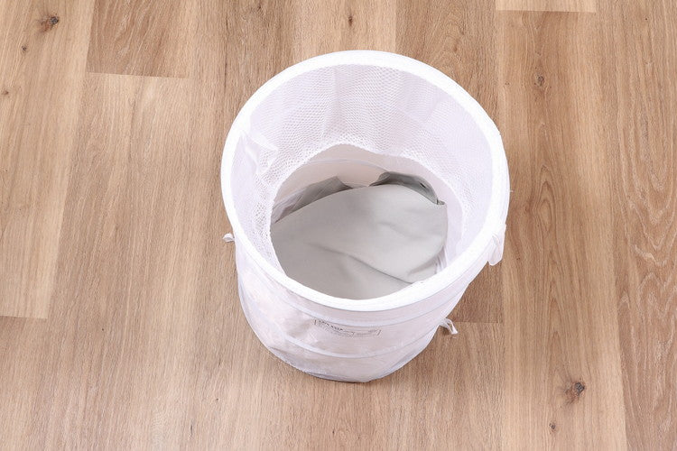 【2個セット】 不二貿易 LB ポップアップランドリー ラウンド / 40L ホワイト 29263 バスケット ボックス メッシュ 簡易 コンパクト(代引不可)