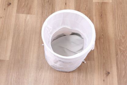 【2個セット】 不二貿易 LB ポップアップランドリー ラウンド / 40L ホワイト 29263 バスケット ボックス メッシュ 簡易 コンパクト(代引不可)