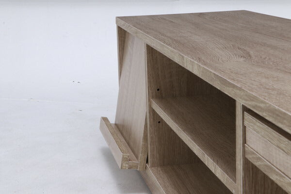 不二貿易 フラップTVボード ホワイトオーク テレビボード テレビスタンド テレビ 台 ローボード TV台(代引不可)