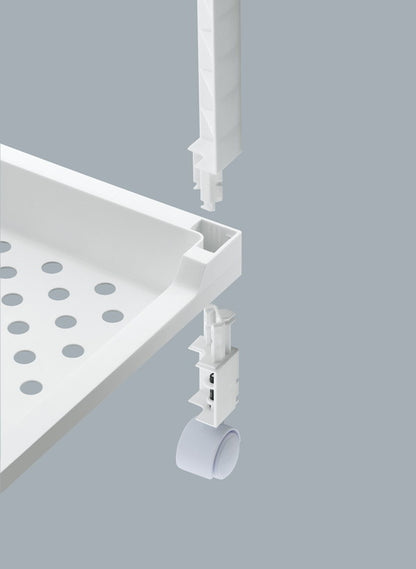 不動技研 コネクトラック ミニ ホワイト F2642 収納ワゴン キャスター付 天板付き 組立式 工具不要 4段(代引不可)