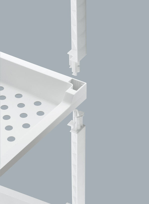 不動技研 コネクトラック ミニ ホワイト F2642 収納ワゴン キャスター付 天板付き 組立式 工具不要 4段(代引不可)