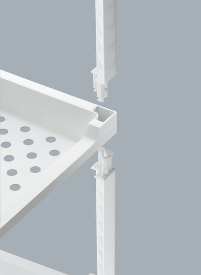 不動技研 コネクトラック ミニ ホワイト F2642 収納ワゴン キャスター付 天板付き 組立式 工具不要 4段(代引不可)