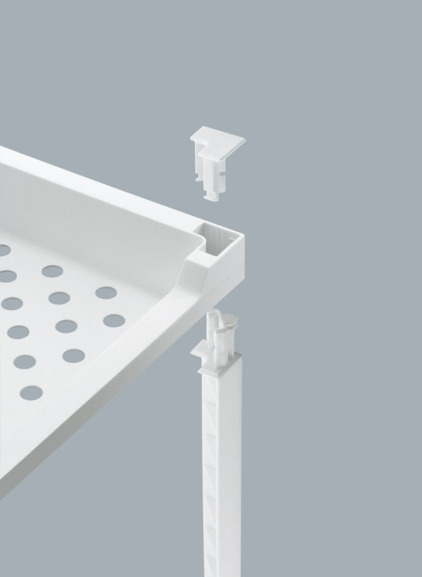 不動技研 コネクトラック ミニ ホワイト F2642 収納ワゴン キャスター付 天板付き 組立式 工具不要 4段(代引不可)