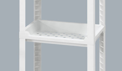 不動技研 コネクトラック ミニ ホワイト F2642 収納ワゴン キャスター付 天板付き 組立式 工具不要 4段(代引不可)